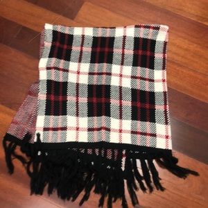 Plaid knit wrap